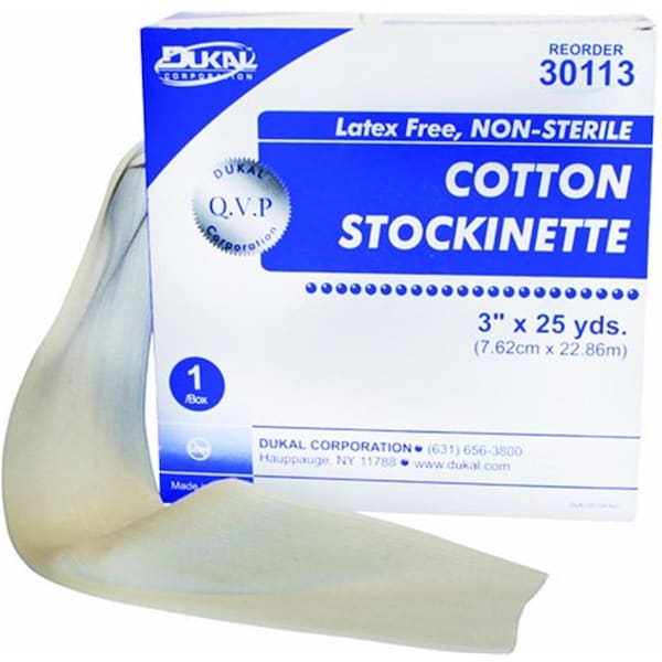 Dukal DDI 1303730 Dukal Cotton Non-Sterile Stockinette - 2-inch x 25 yds, 6PK 30112 - main